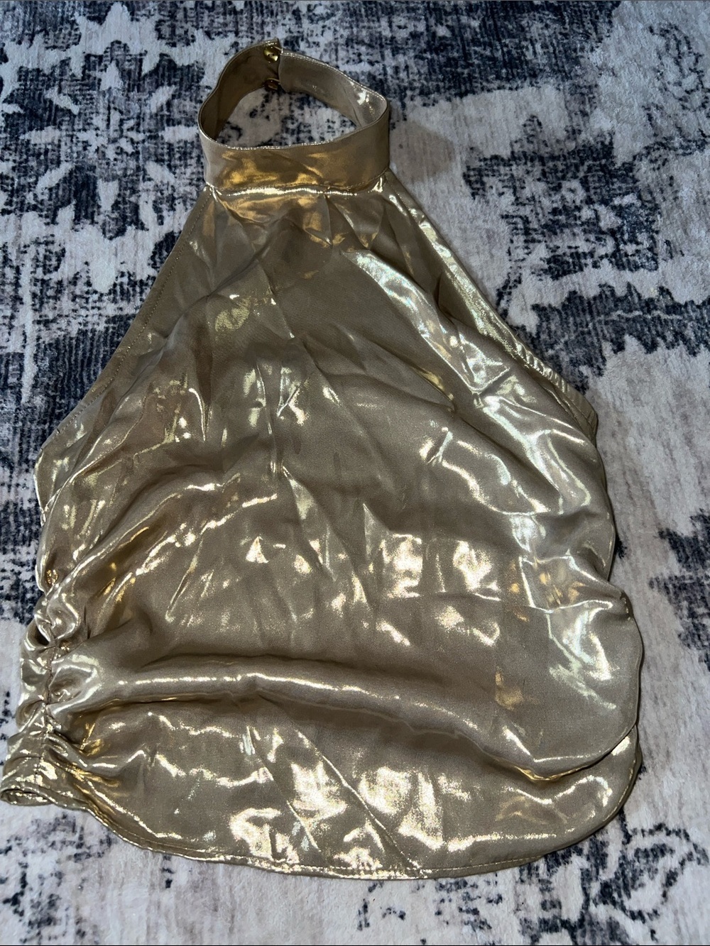 Zara Metallic Gold Slip Dress